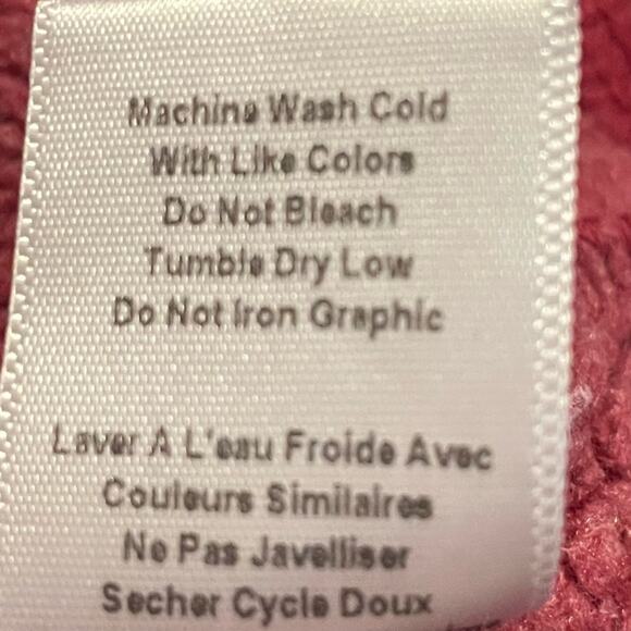 Spiritual Gangster Maroon Full Zip Hoodie Size 6 - Picture 6 of 7